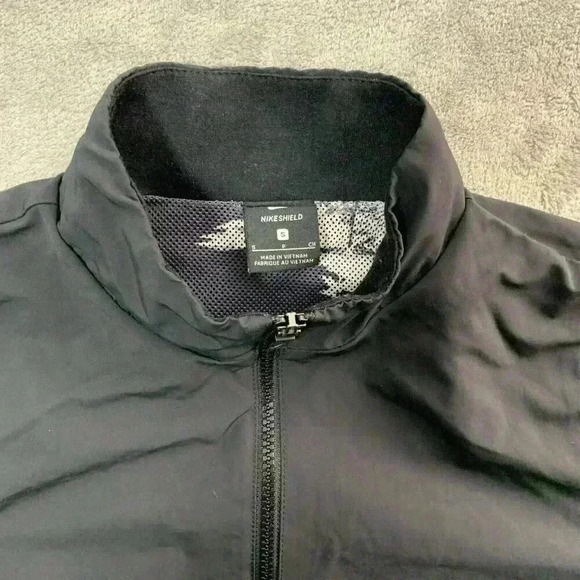 Nike Jacket Womens Small Black Full Zip Hyperadapt Shield Sweatshirt Av3702-010 - Picture 5 of 12